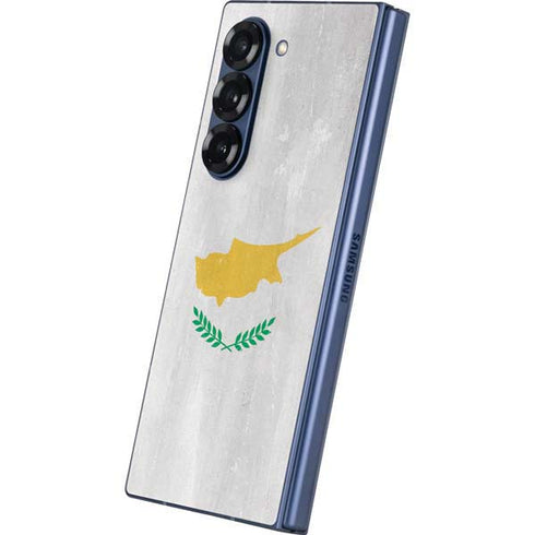 Cyprus Flag Distressed Galaxy Z Fold6 Skin